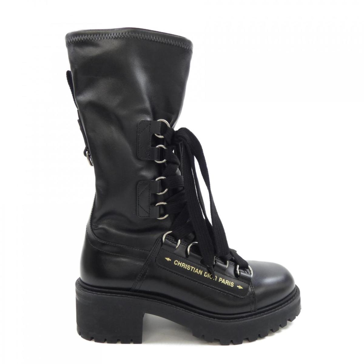 極美品！クリスチャンディオールアンプラントアンクルストラップロングブーツ37.5 極美品！クリスチャンディオールアンプラントアンクルストラップロング