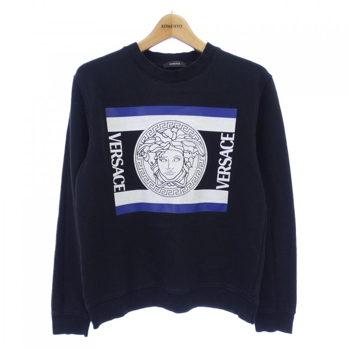 美品☆正規品　ヴェルサーチェ versace クロップド丈スエット トレーナー 楽天市場】ヴェルサーチトレーナー 黒 オーガニックコットン