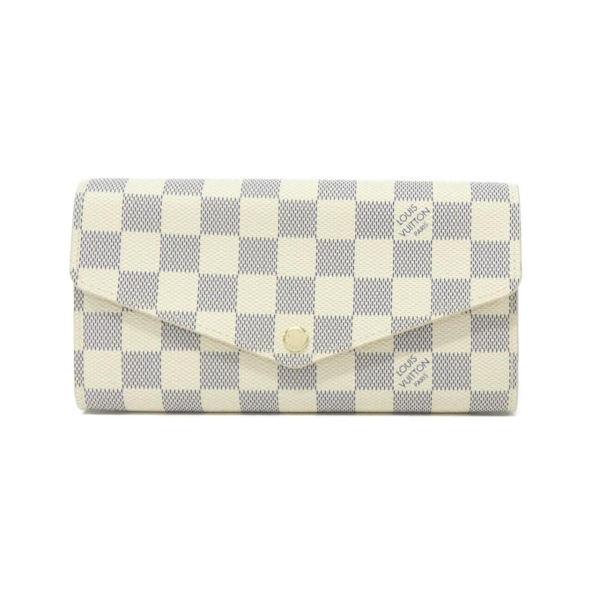 ルイヴィトン✨ダミエ アズール ポルトフォイユ エリーズ 三つ折り財布 ホワイト ダミエ・アズール 財布 ポルトフォイユ・エリーズ 【ルイ