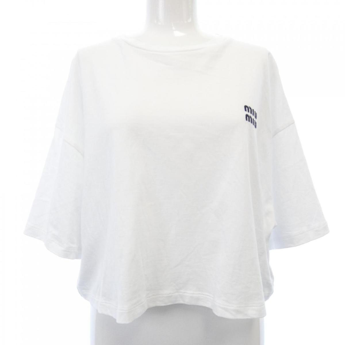 miumiu オーバーサイズTシャツ 冷感素材 miumiu オーバーサイズTシャツ 冷感素材