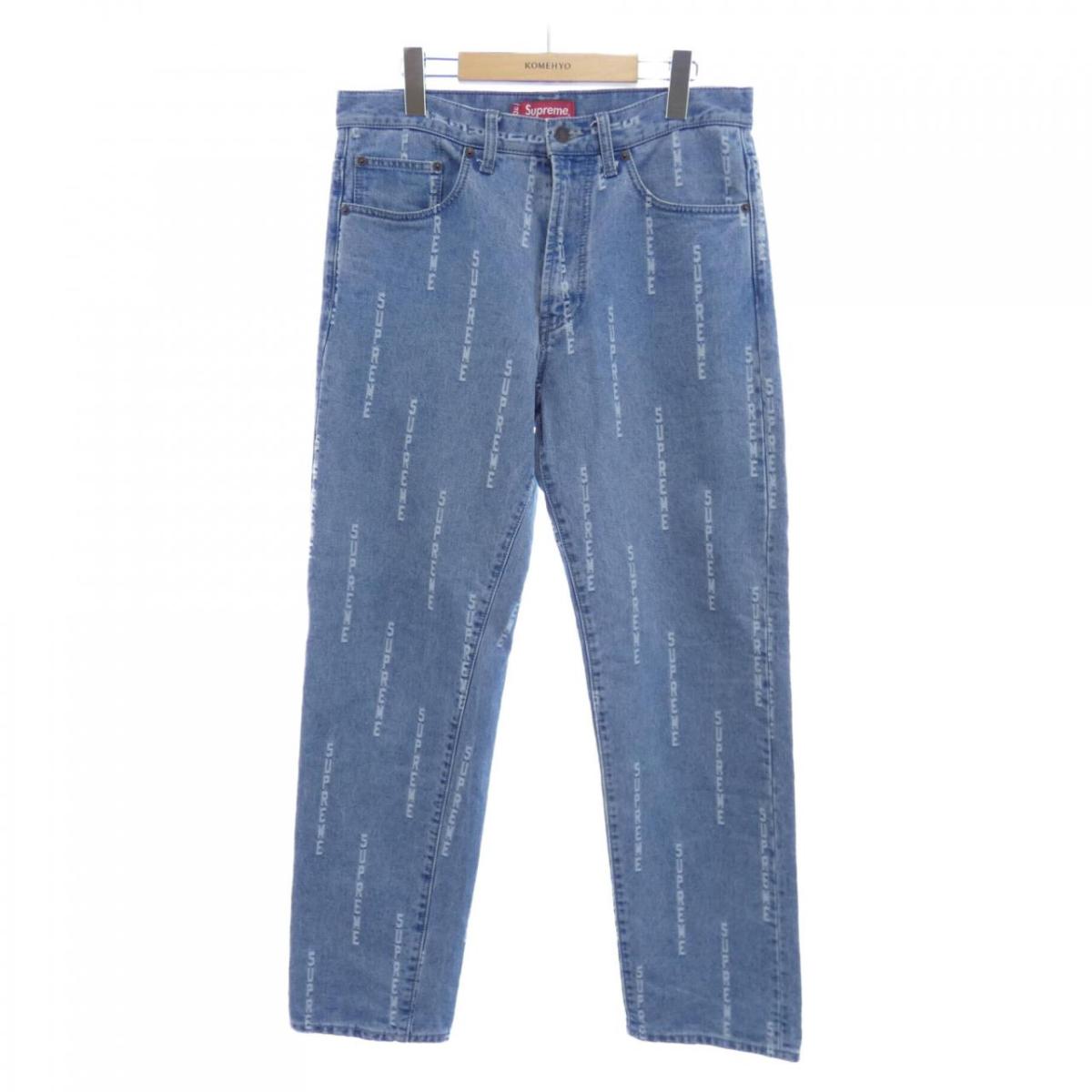 supremeデニムパンツ Supreme シュプリーム 22AW Baggy Jean 刺繍 ロゴ バギー
