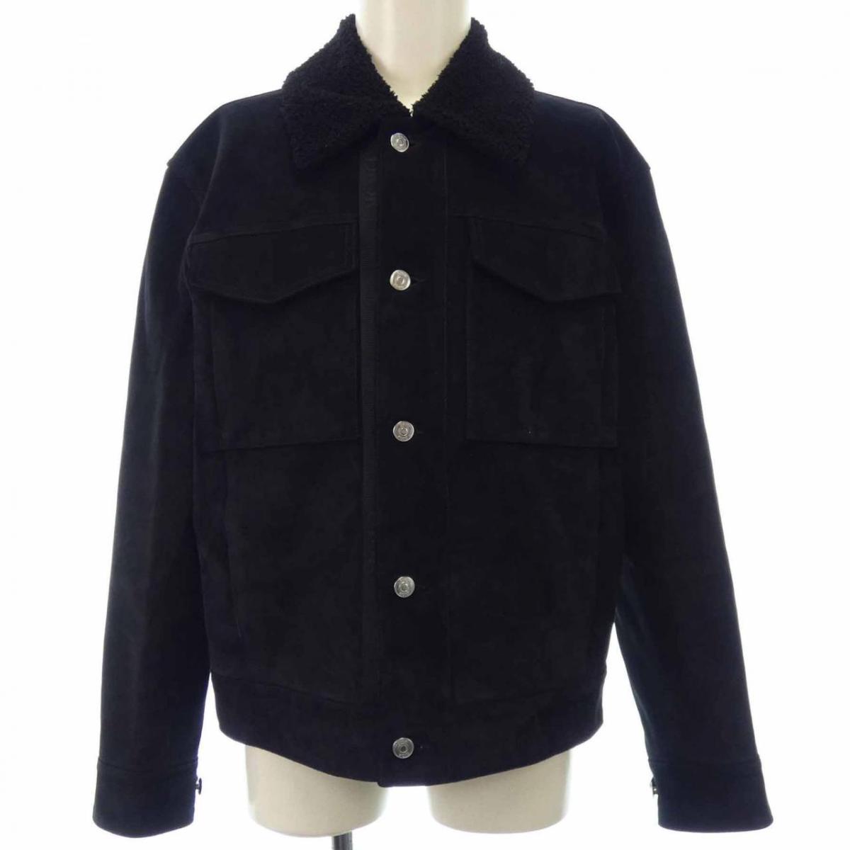 美品✨クリスチャンディオール レザージャケット スタンドカラー ラムレザー 黒色 Christian Dior(クリスチャンディオール) 21AWKenny Scharf MA‐1