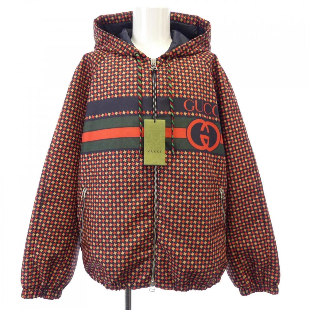 楽天市場】【グッチ】Gucci 総柄 シルク ブルゾン ボンバージャケット