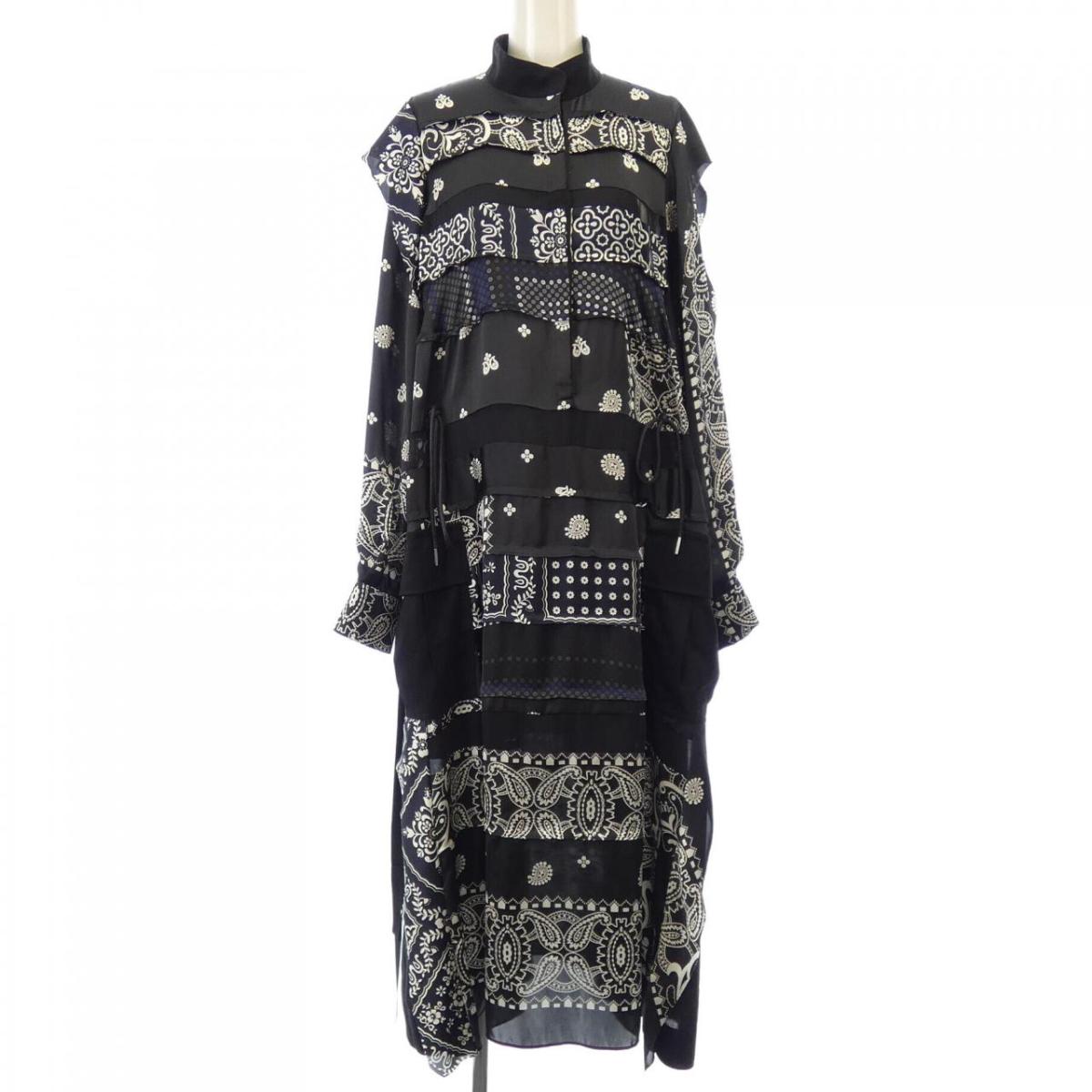 楽天市場】【中古】 サカイ 半袖ワンピース ネイビー 17-03334