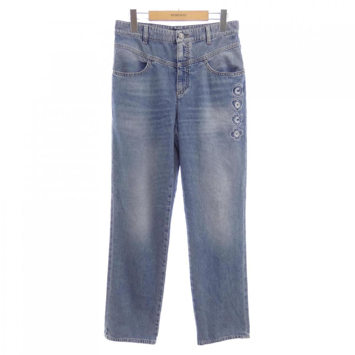 楽天市場】【広尾店】美品 シャネル CHANEL プリントロゴデニムパンツ