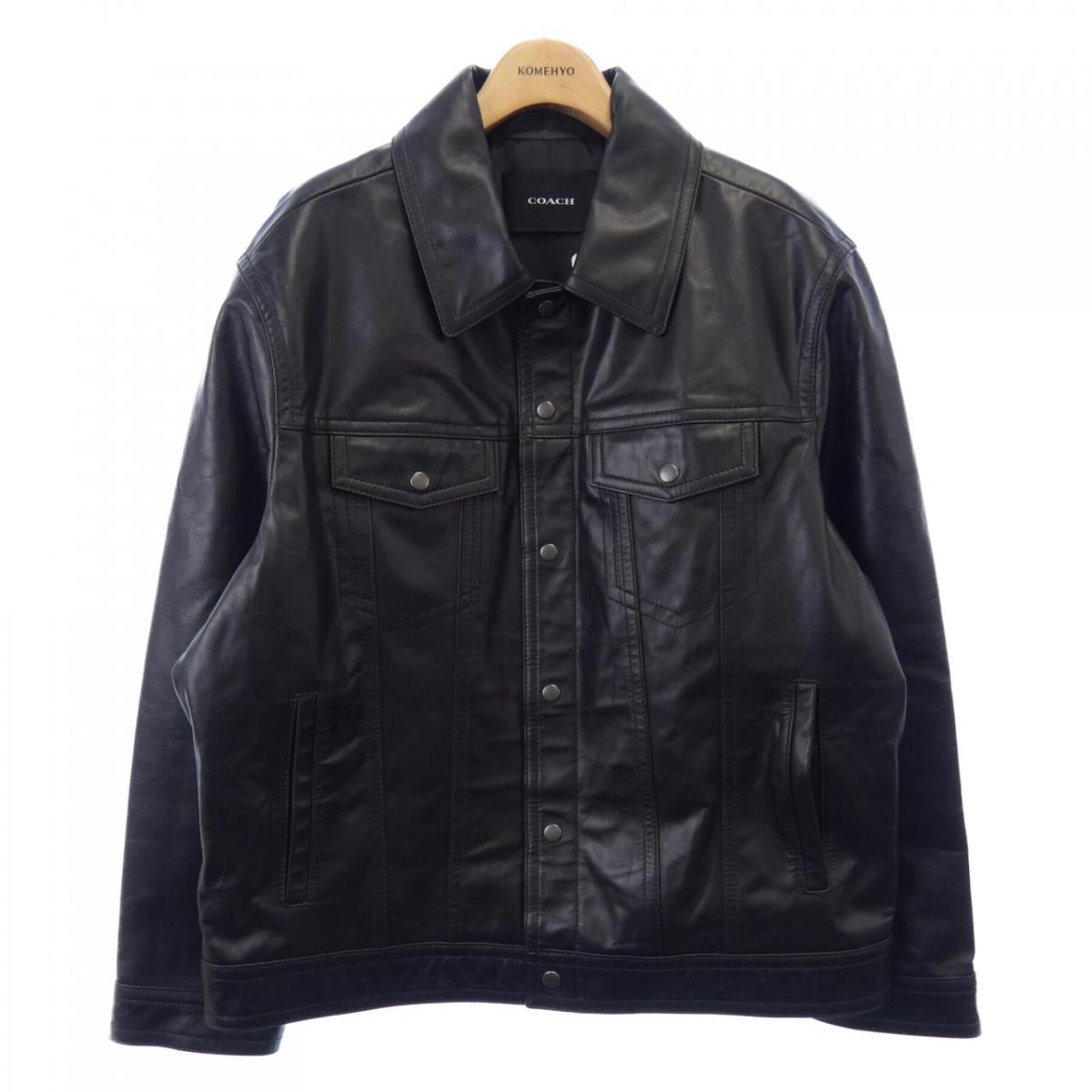 楽天市場】y□コーチ/COACH リバーシブルフードレザーJKT