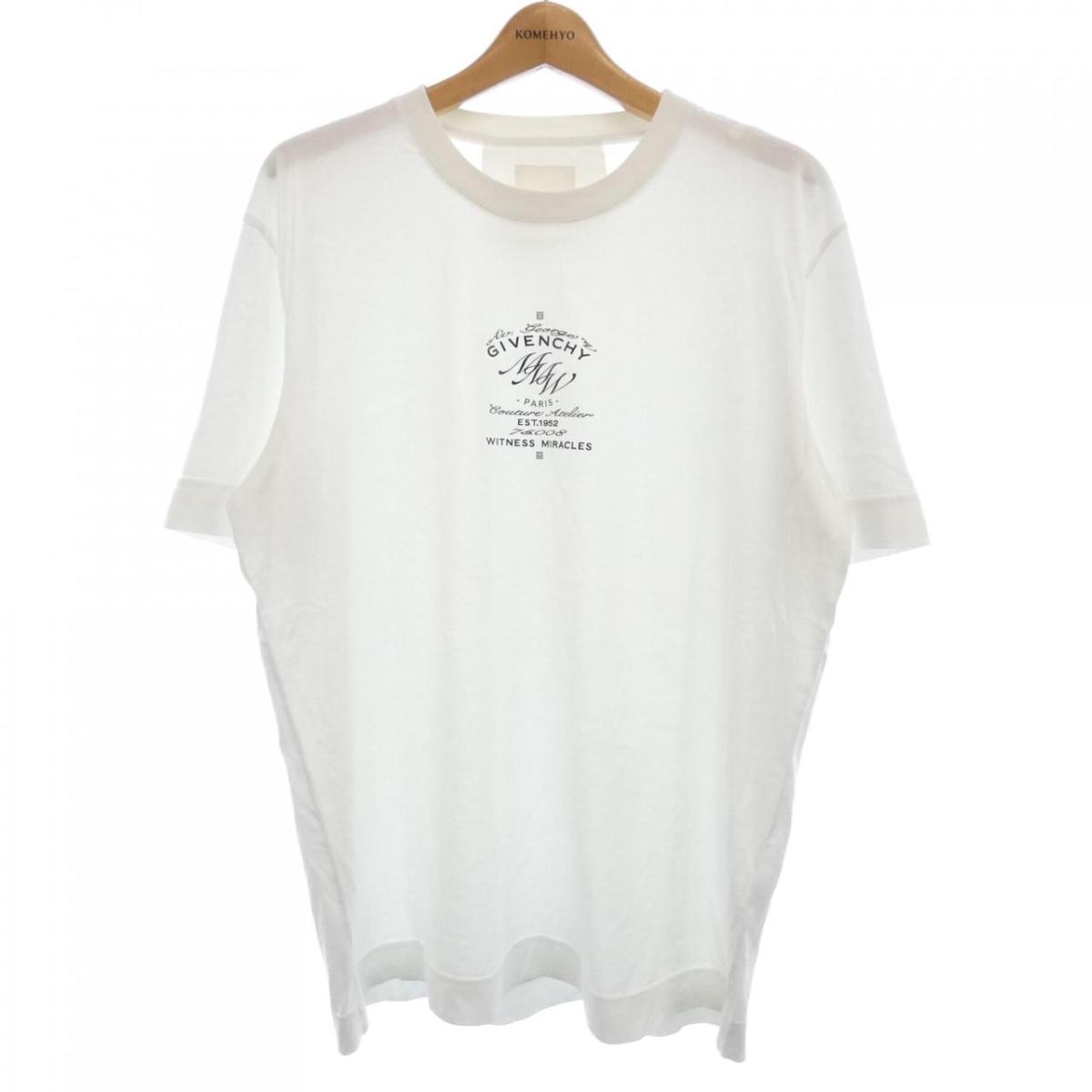 GIVENCHYジバンシィ/プリント半袖Tシャツ ホワイト GIVENCHY (ジバンシィ) BIGロゴ バックプリント クルーネック