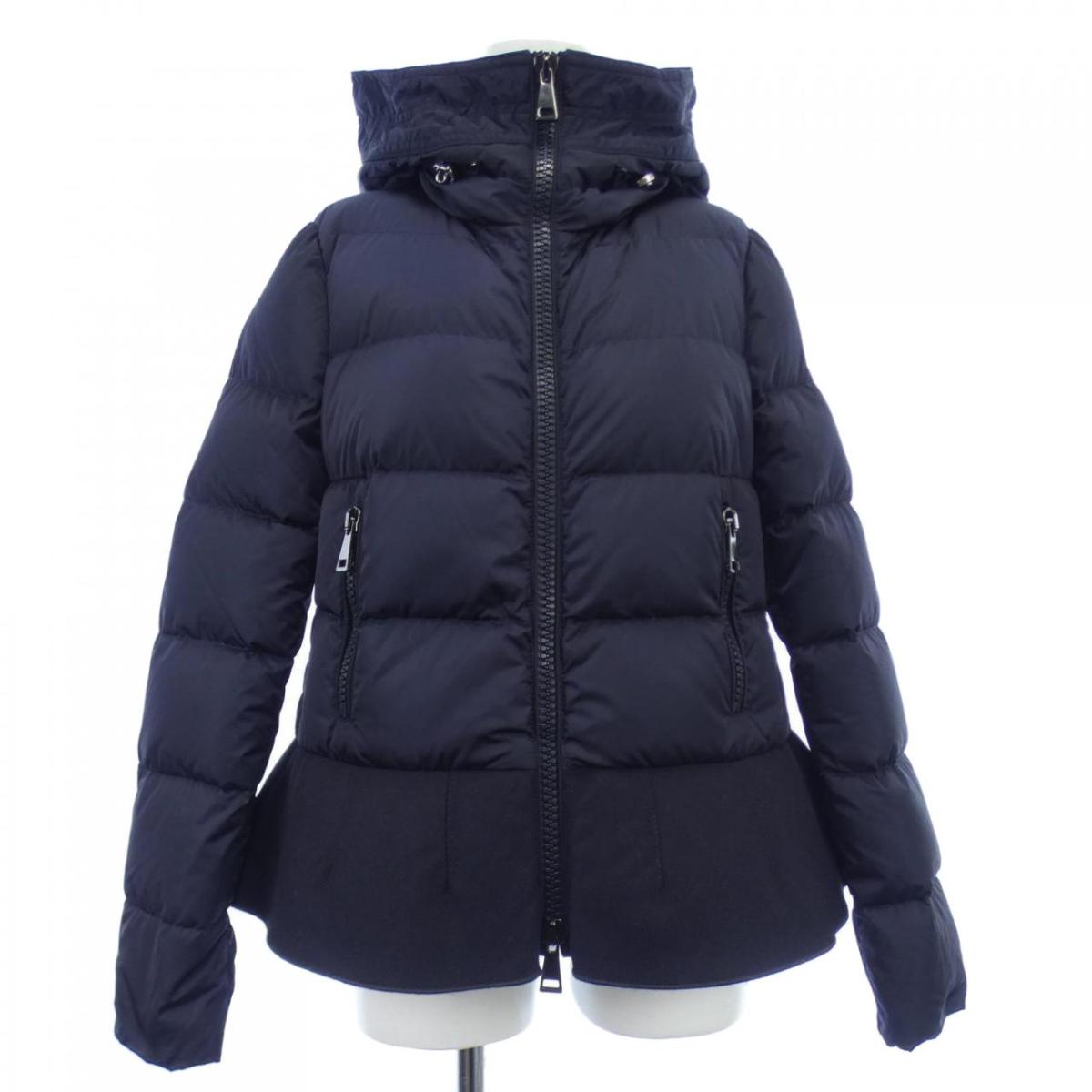 【美品】モンクレール JERSEY ダウンジャケット ロゴ金具 　ブラック MONCLER モンクレール ダウン ダウンジャケット ライトダウン