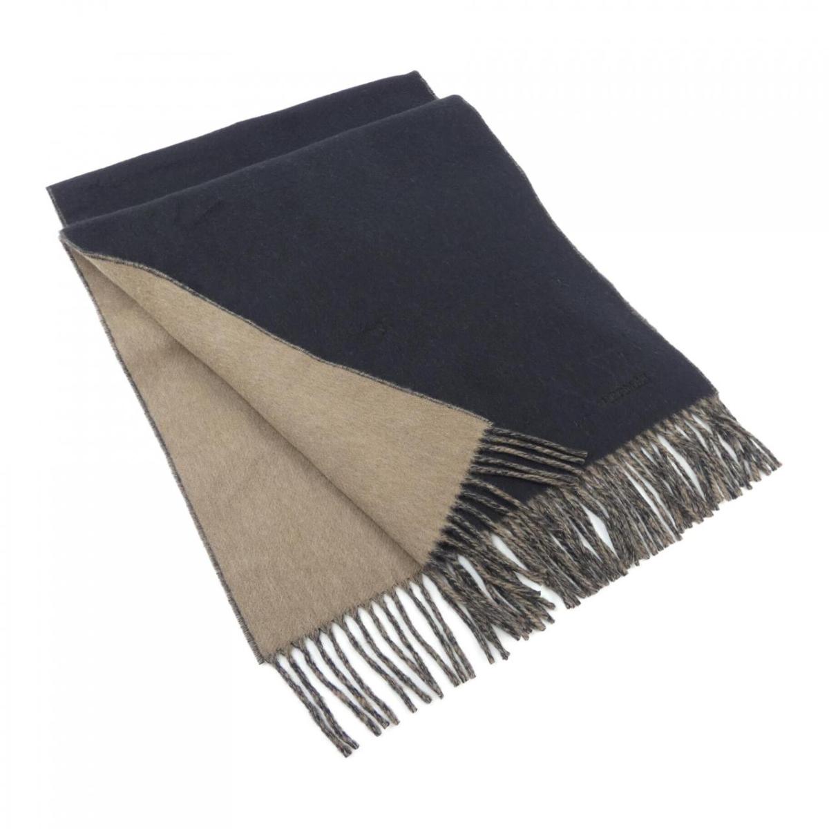 楽天市場】エルメス HERMES ダブルH カシミヤマフラー ブルーシアン