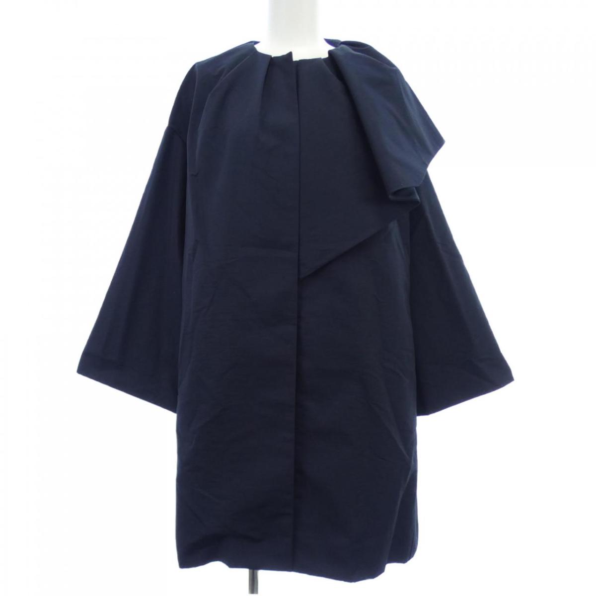 美品】yori ヨリ サイドフレアカラーコート アイボリー 36 【公式通販】