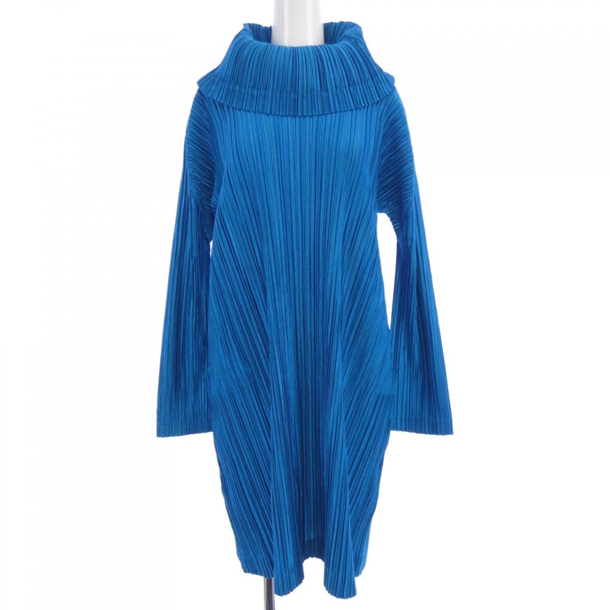 楽天市場】プリーツプリーズ ハイネック ワンピース レディース  