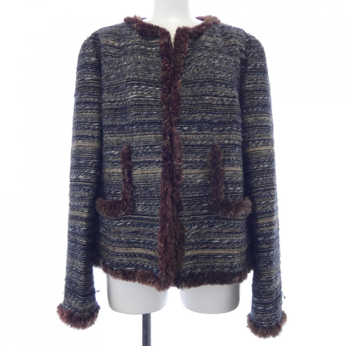 【ヴィンテージ】シャネル CHANEL ノーカラージャケット【中古】｜KOMEHYO ONLINESTORE 店