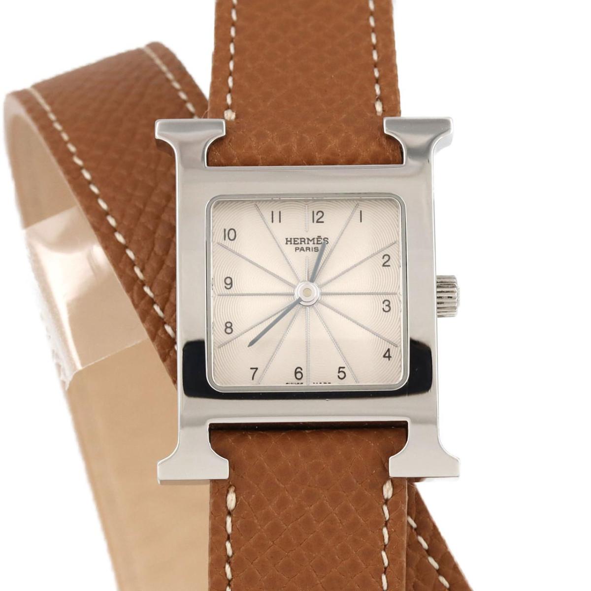 楽天市場】HERMES エルメス HウォッチPM 25mm ドゥブルトゥール