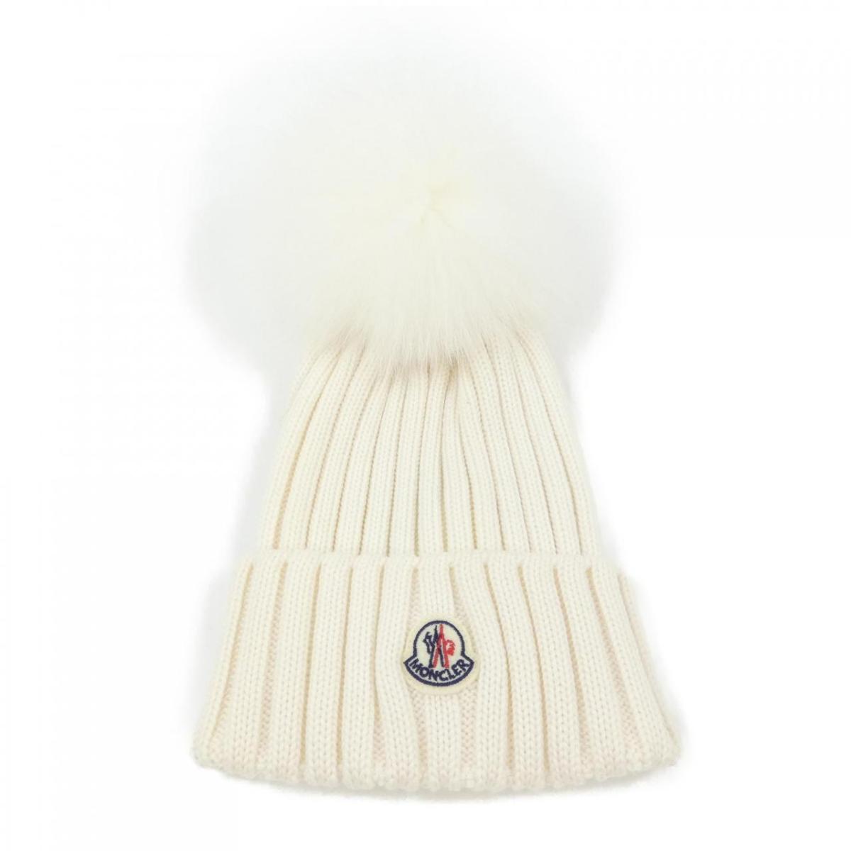 モンクレール　MONCLER ニット帽 クリーム色（新品未使用） MONCLER 【並行輸入品】モンクレール ニット帽 レディース