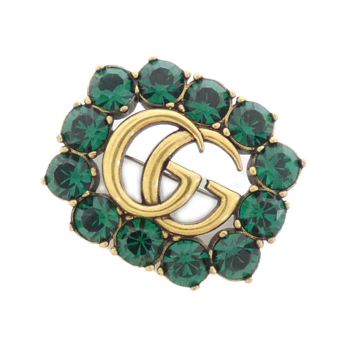 GUCCI グッチ　ブローチ　てんとう虫　クリスタル クリスタル付き メタル ダブルG ブローチ クリスタル | GUCCI公式