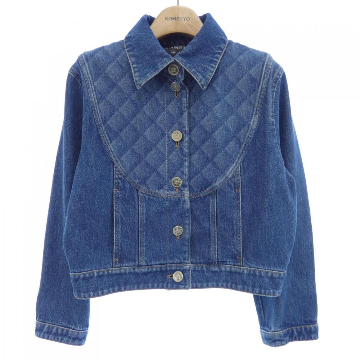 【CHANEL】デニムジャケット　36 CHANELシャネル デニム ノーカラージャケット36 - メルカリ