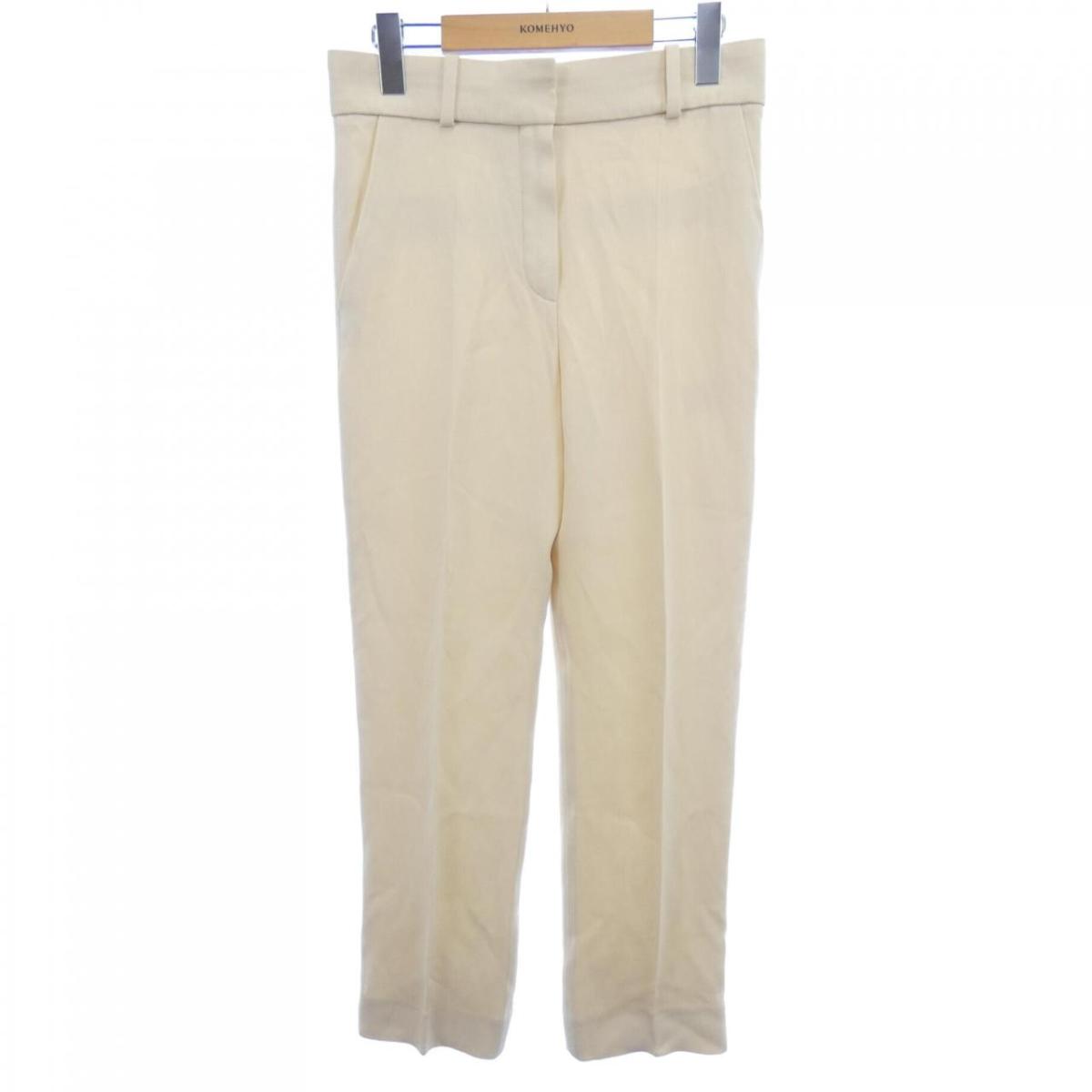 Chloe クロエ イタリア製 ハイウエスト テーパードパンツ 36 アイボリー レディース 古着 Chloe クロエ イタリア製 ハイウエスト テーパードパンツ 36