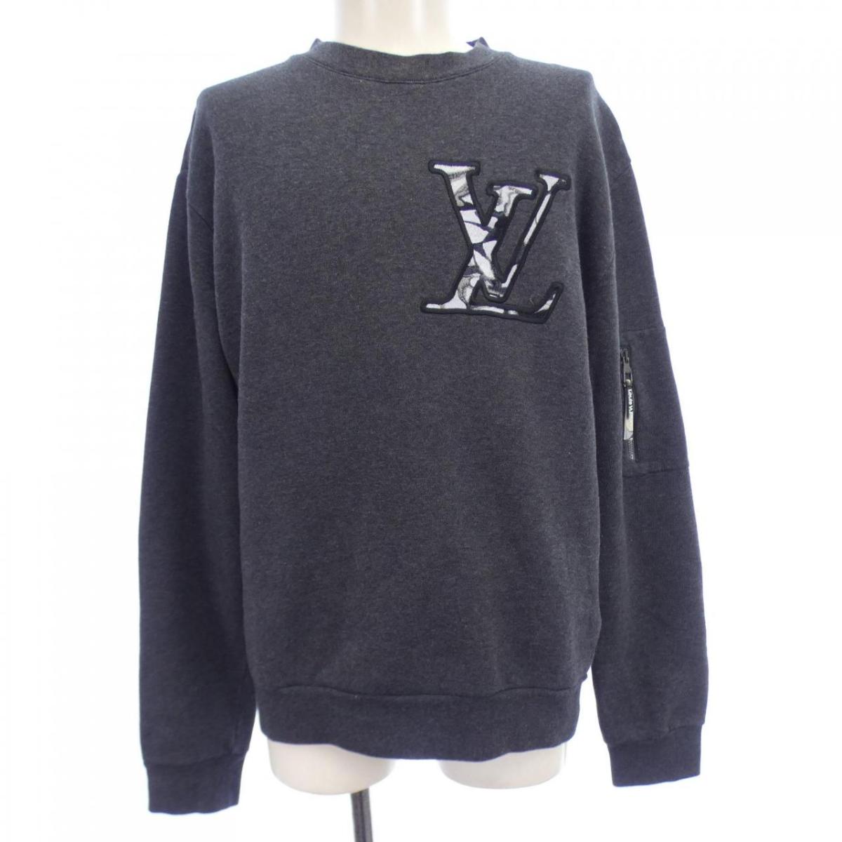 ルイヴィトン スウェット ダミエ シグネチャー グレー XS メンズレディース 未使用 LOUIS VUITTON ルイヴィトン ダミエ スウェット XS LV