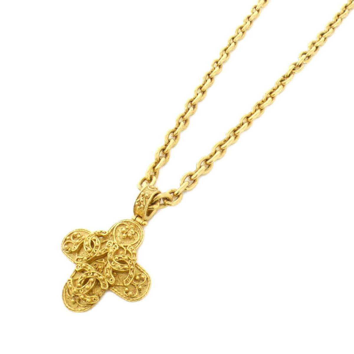 楽天市場】シャネル Chanel ヴィンテージネックレス 金属素材 ゴールド