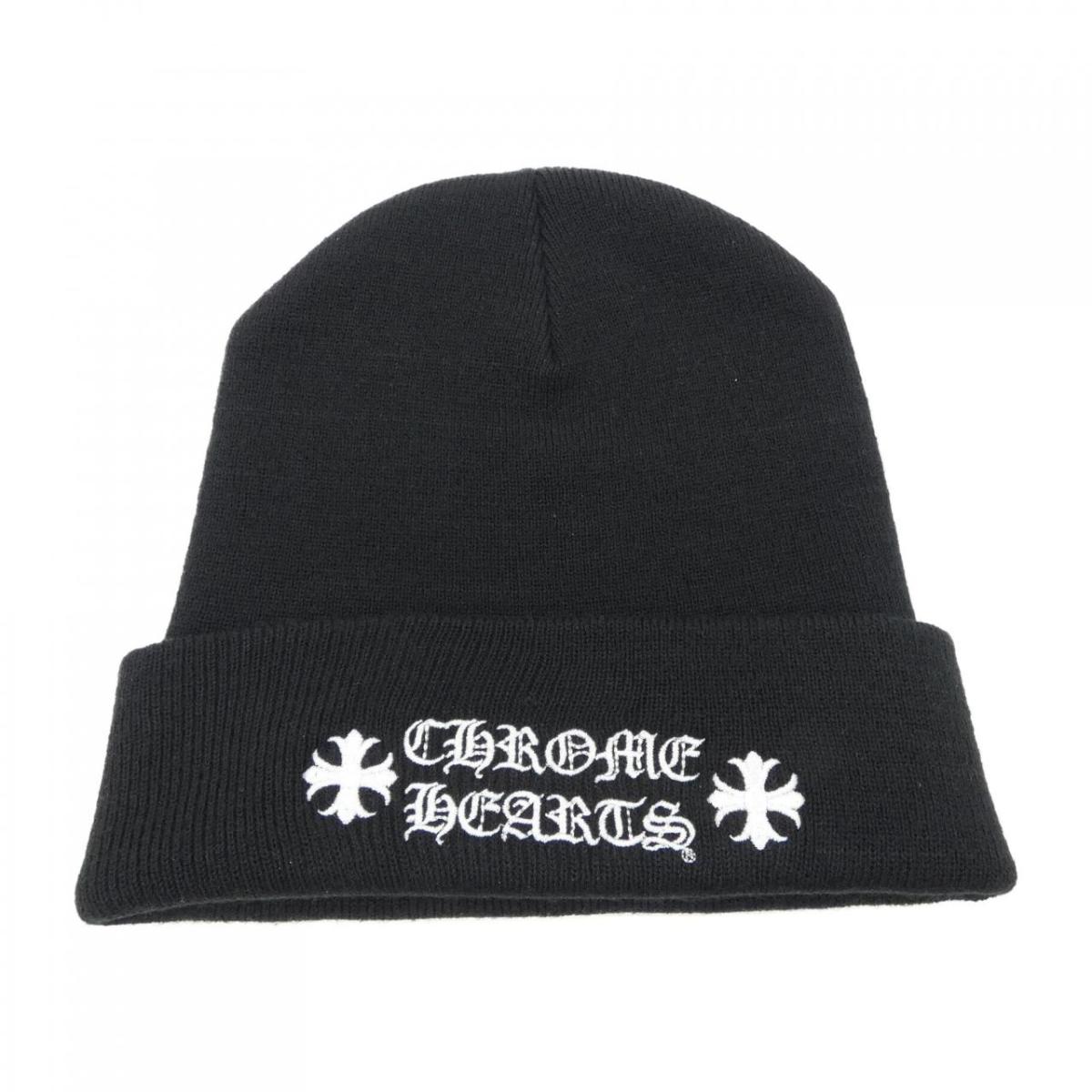 ■ほぼ未使用■クロムハーツ　クロス刺繍ウールニット帽 クロムハーツ CHROME HEARTS クロスボール 刺繍 ビーニー ニット