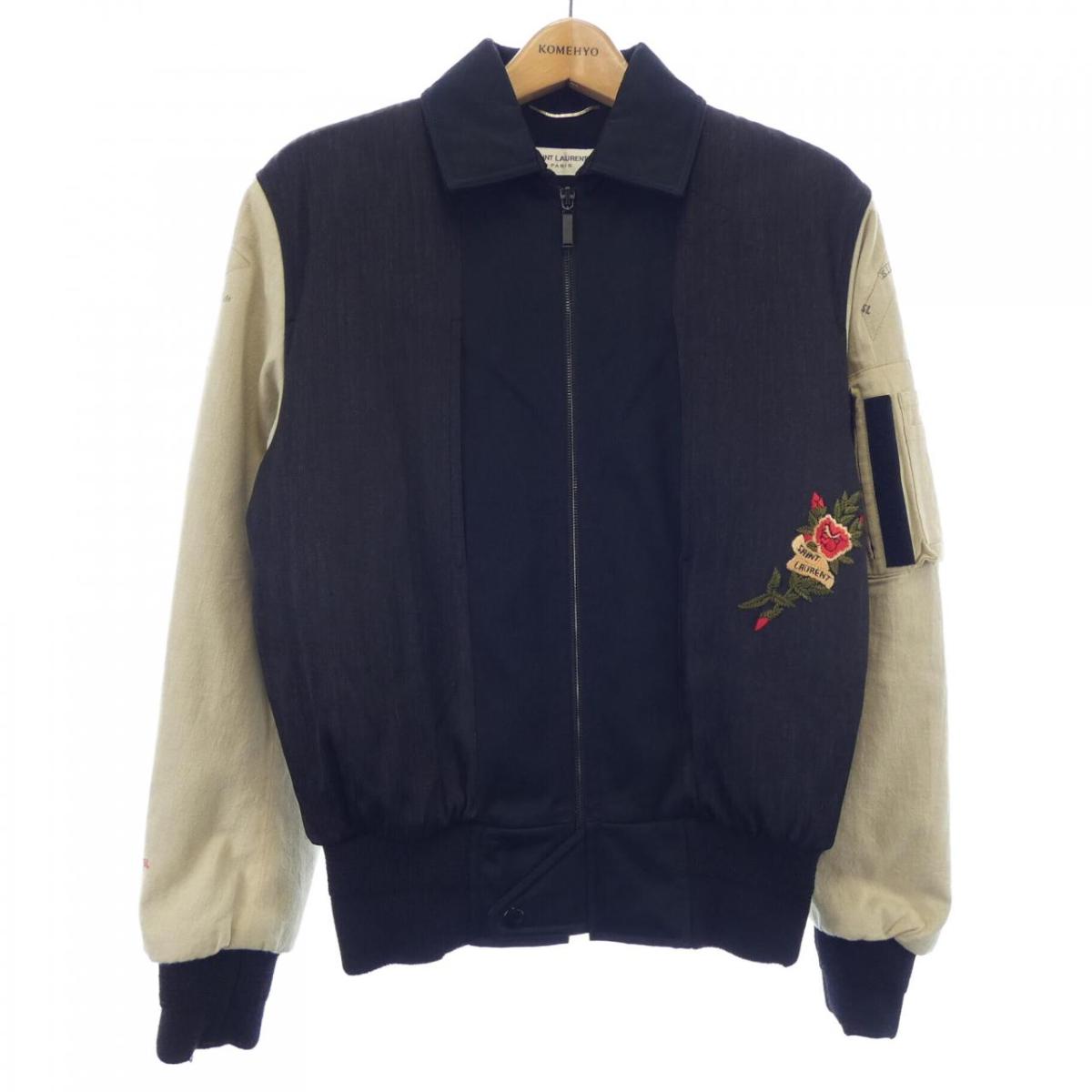 専用！90s YSL イヴサンローラン 刺繍ロゴ ヘリンボーン ウールジャケット 専用！90s YSL イヴサンローラン 刺繍ロゴ ヘリンボーン ウール