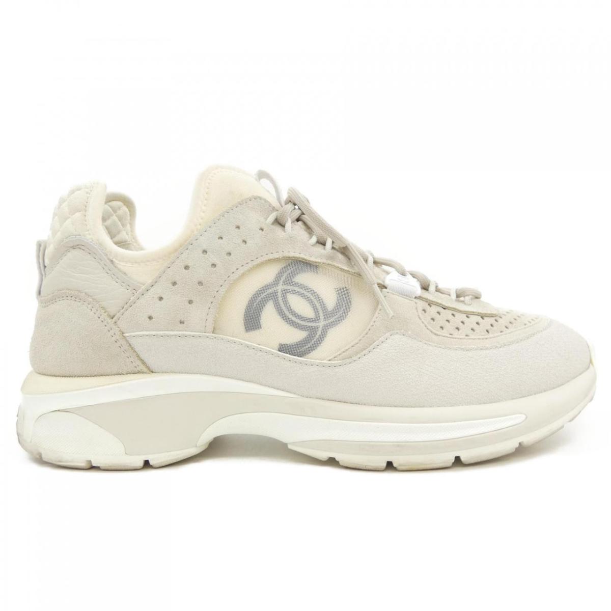 楽天市場】CHANEL スニーカー G35934 レザー ホワイト×ピンク