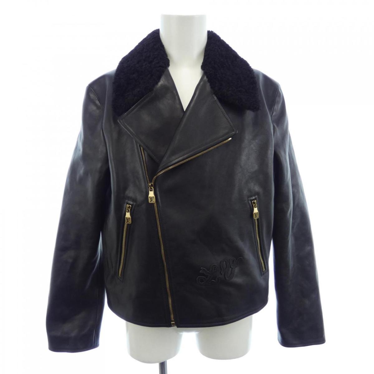 ルイヴィトン LOUIS VUITTON レザーライダースジャケット【中古】