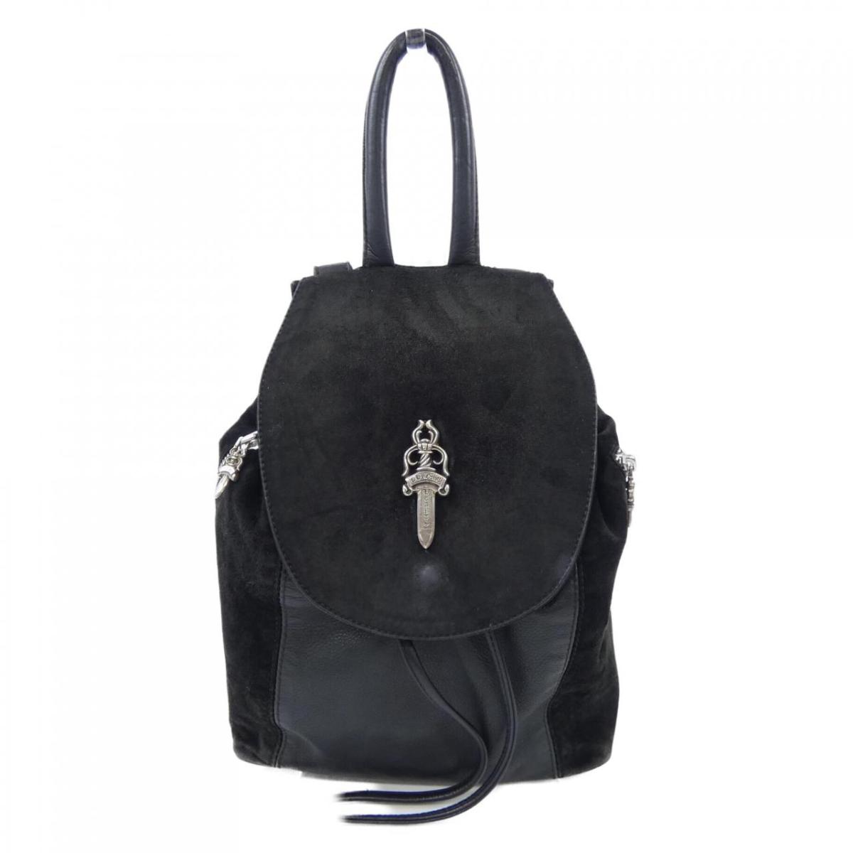 CHROME HEARTS CEMETERY CROSS LEATHER BACKPACK クロムハーツ