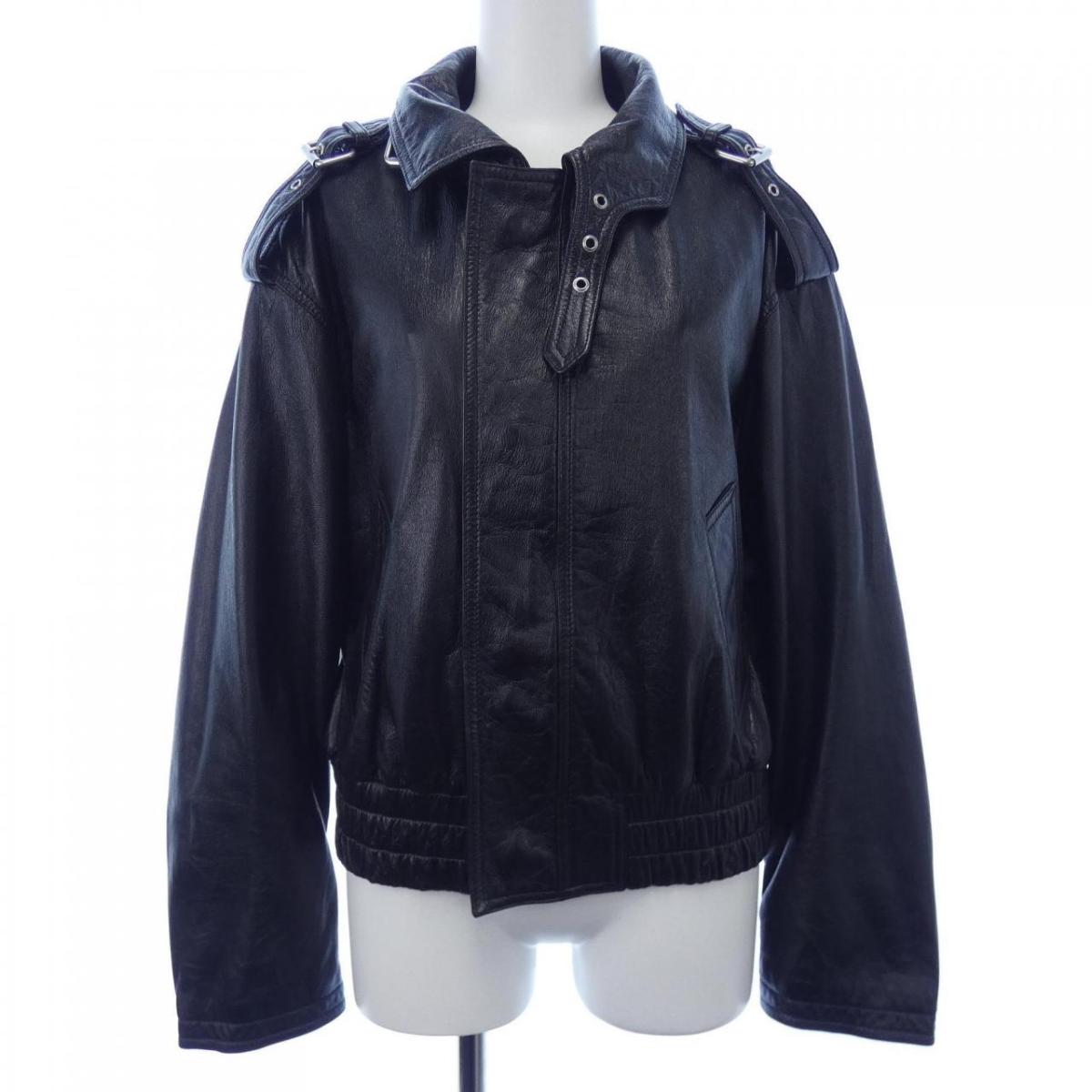 超美品 CELINE フランス製 レザー スタンドカラー JKT 楽天市場】【10%OFF】 セリーヌ レザー ジャケット スタッズ 40