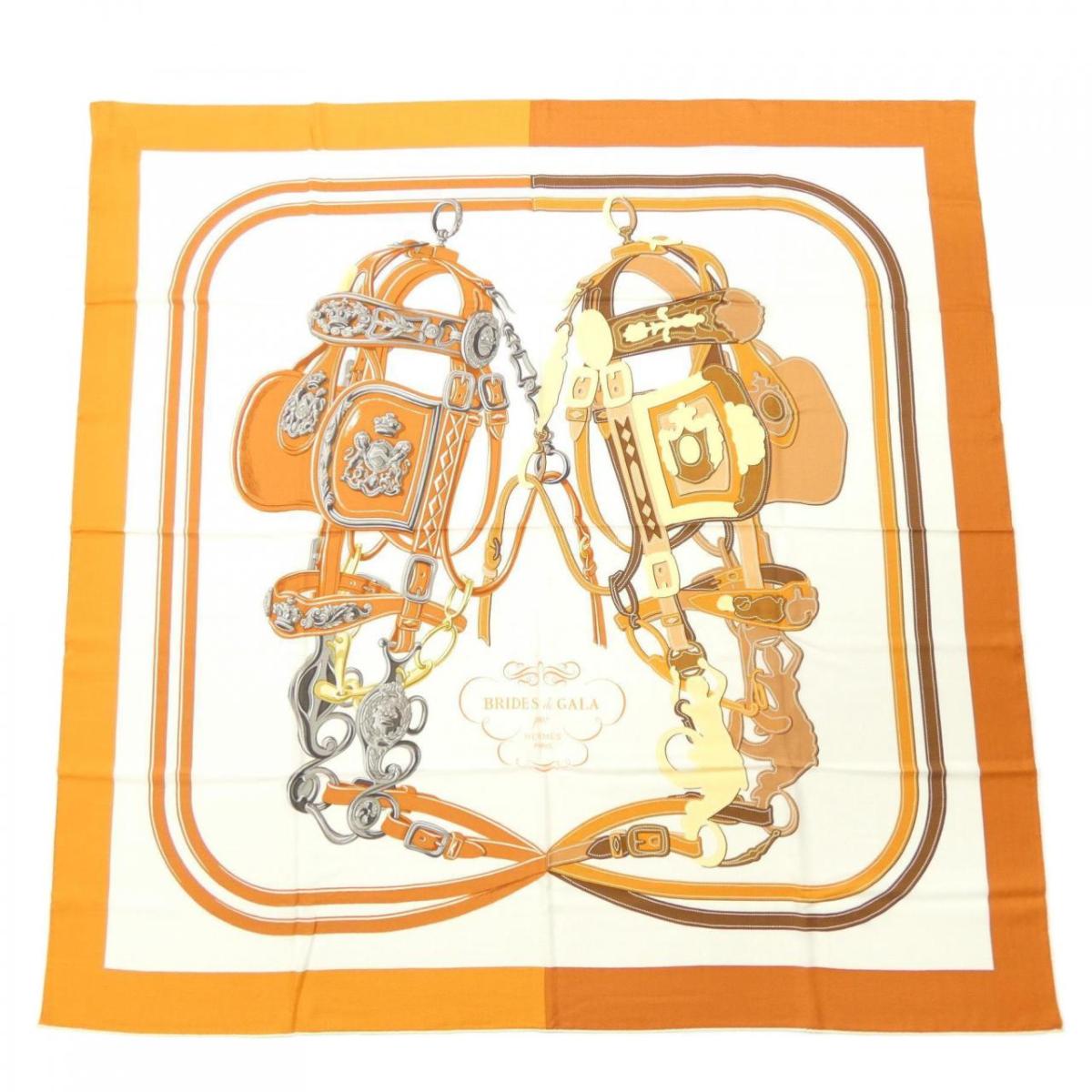 エルメス HERMES BRIDES DE GALA APPLIQUE PIQUE H243940S カレジェアン140 肩かけ【中古】