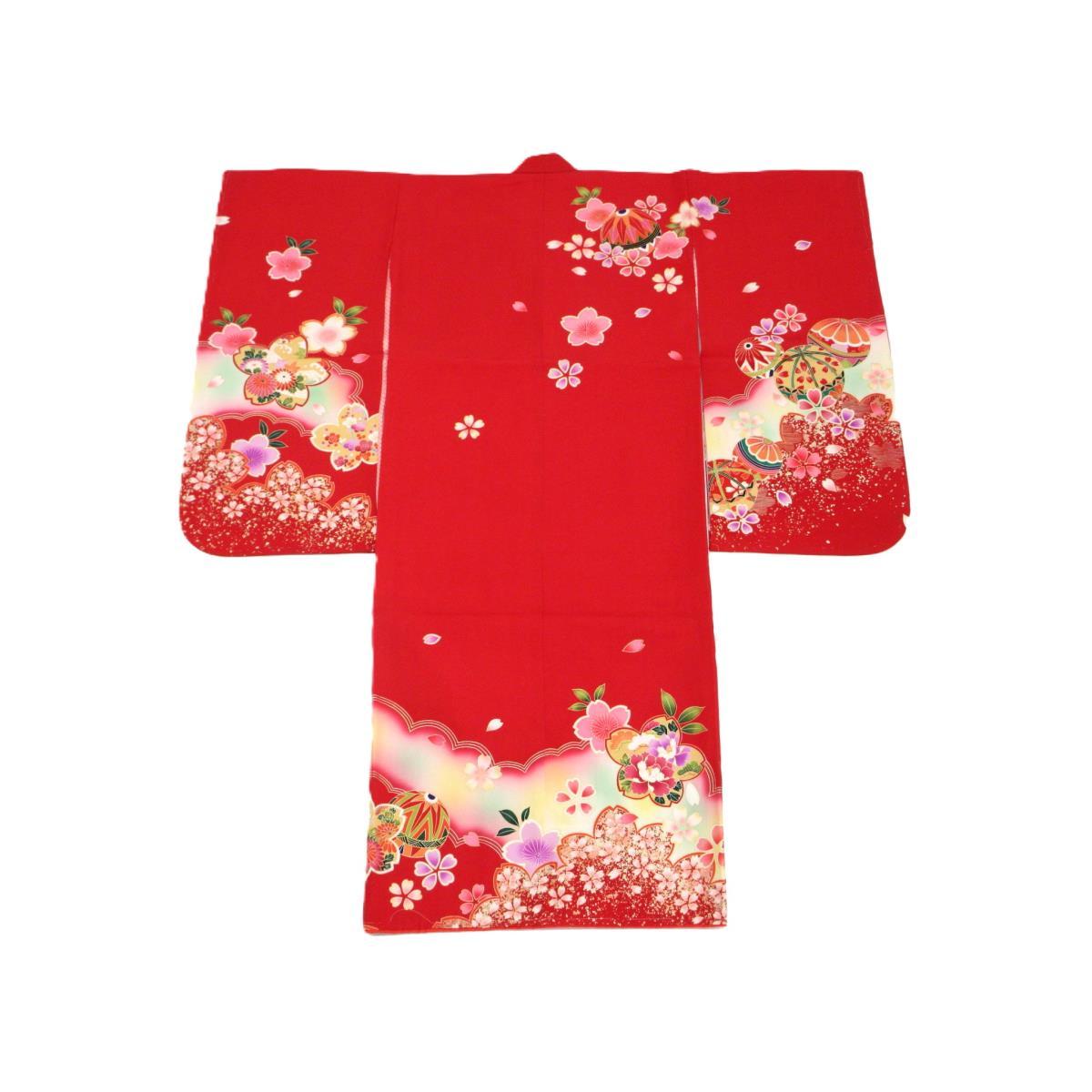 【未当て嵌める品】ちびっ子 お嬢さん四ツ身【中古】