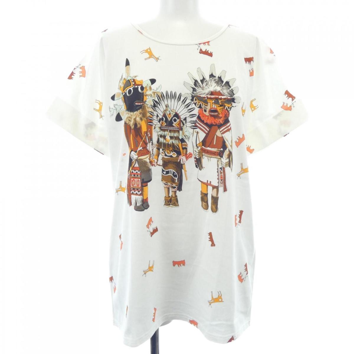 エルメス HERMES KACHINAS 26-7706 Tシャツ【中古】