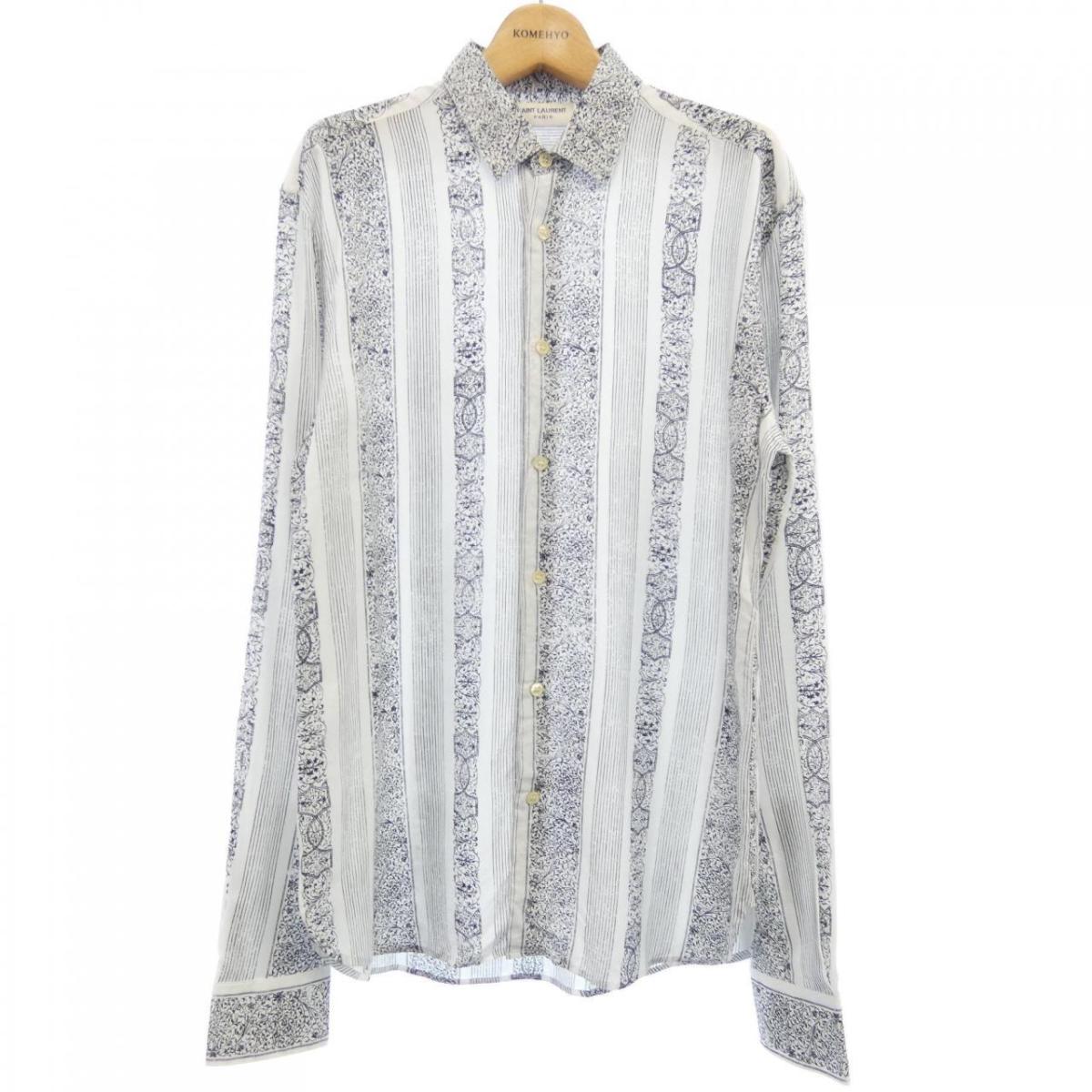 【美品】SAINT LAURENT 14AW デニムシャツ ペイズリー 美品】SAINT LAURENT 14AW デニムシャツ ペイズリー - メルカリ