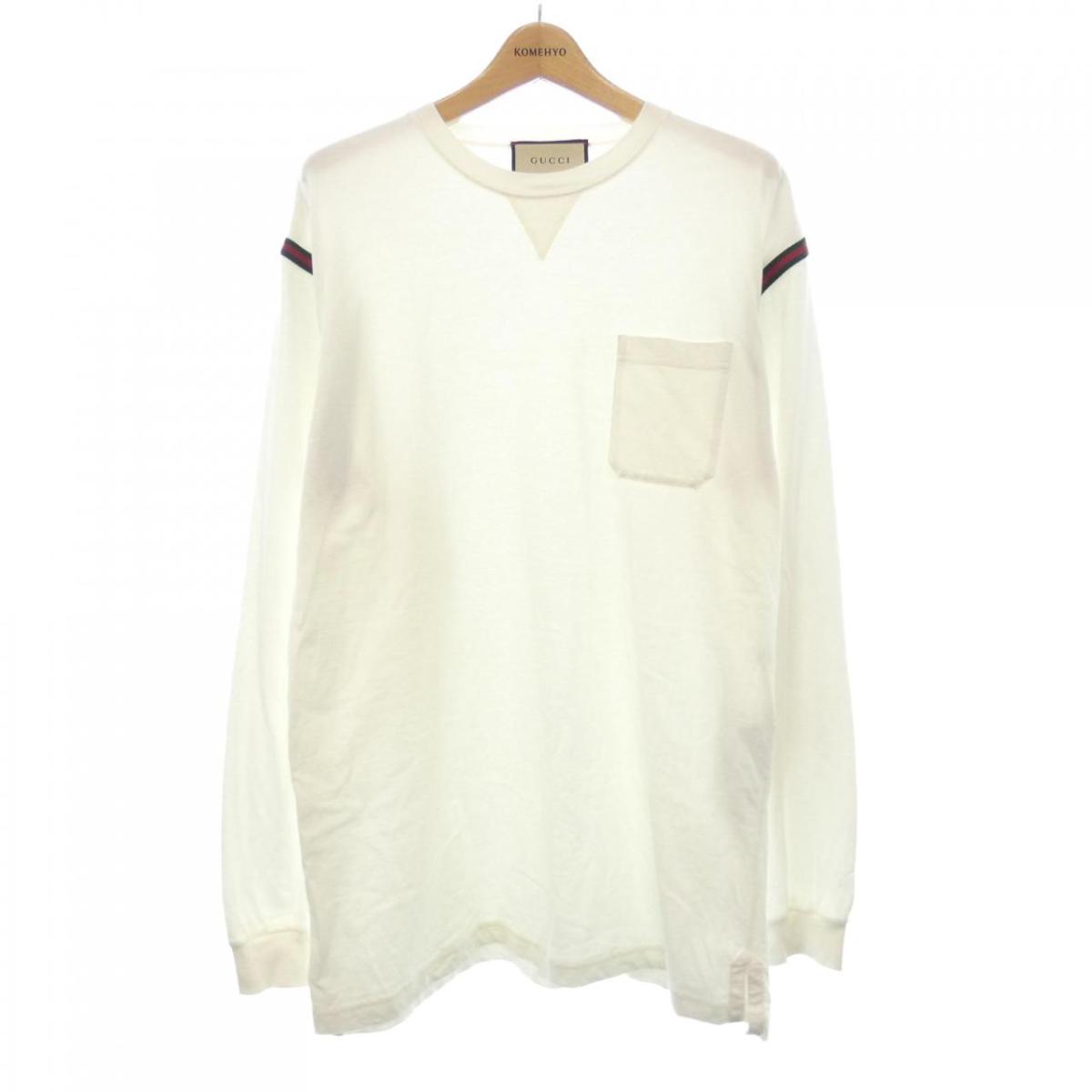 【楽天市場】グッチ GUCCI ウェブ ストライプ付きコットンジャージーTシャツ 768441 XJF3T Tシャツ【中古】：KOMEHYO ...