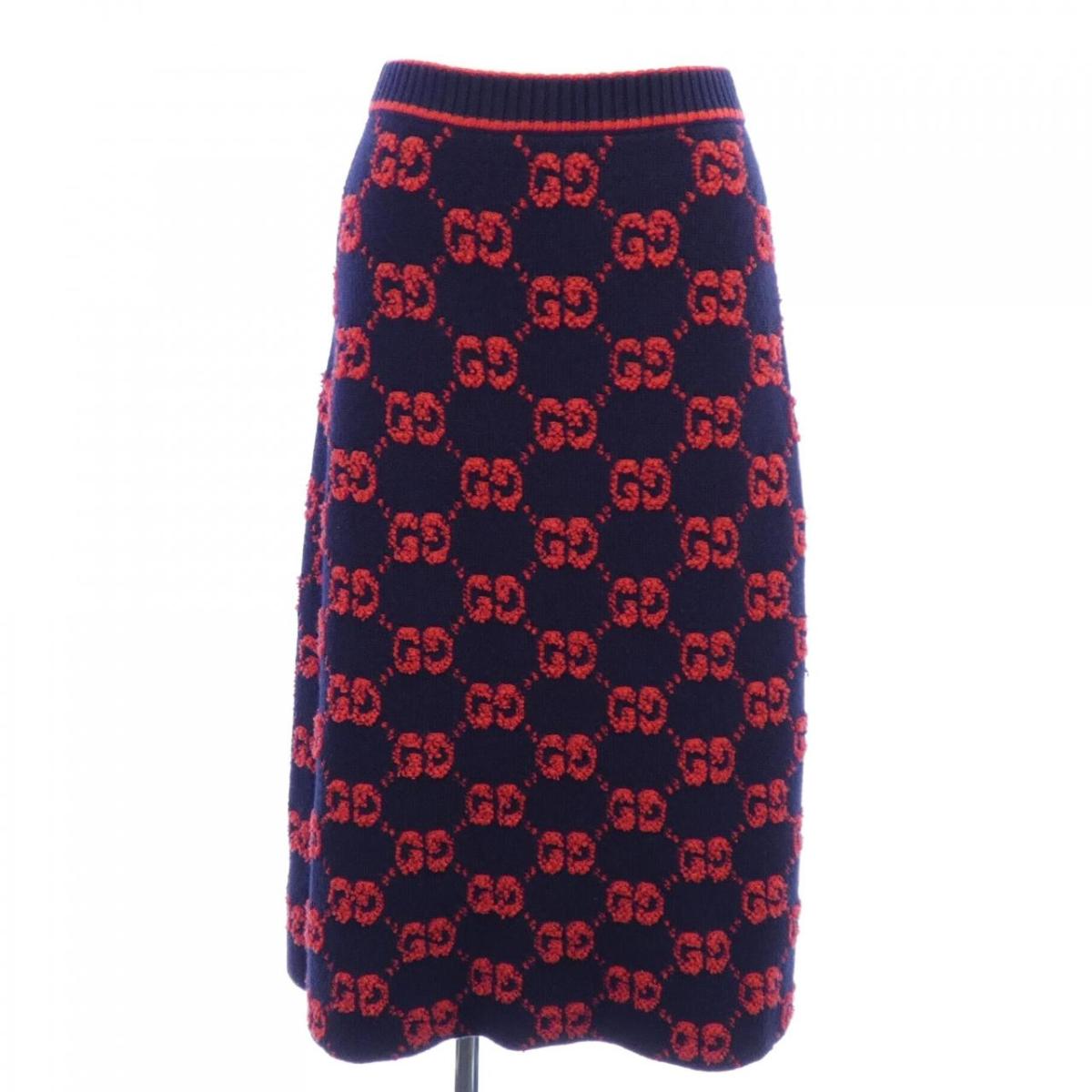 楽天市場】GUCCI グッチ スカート ウール ナイロン ツイード ベージュ