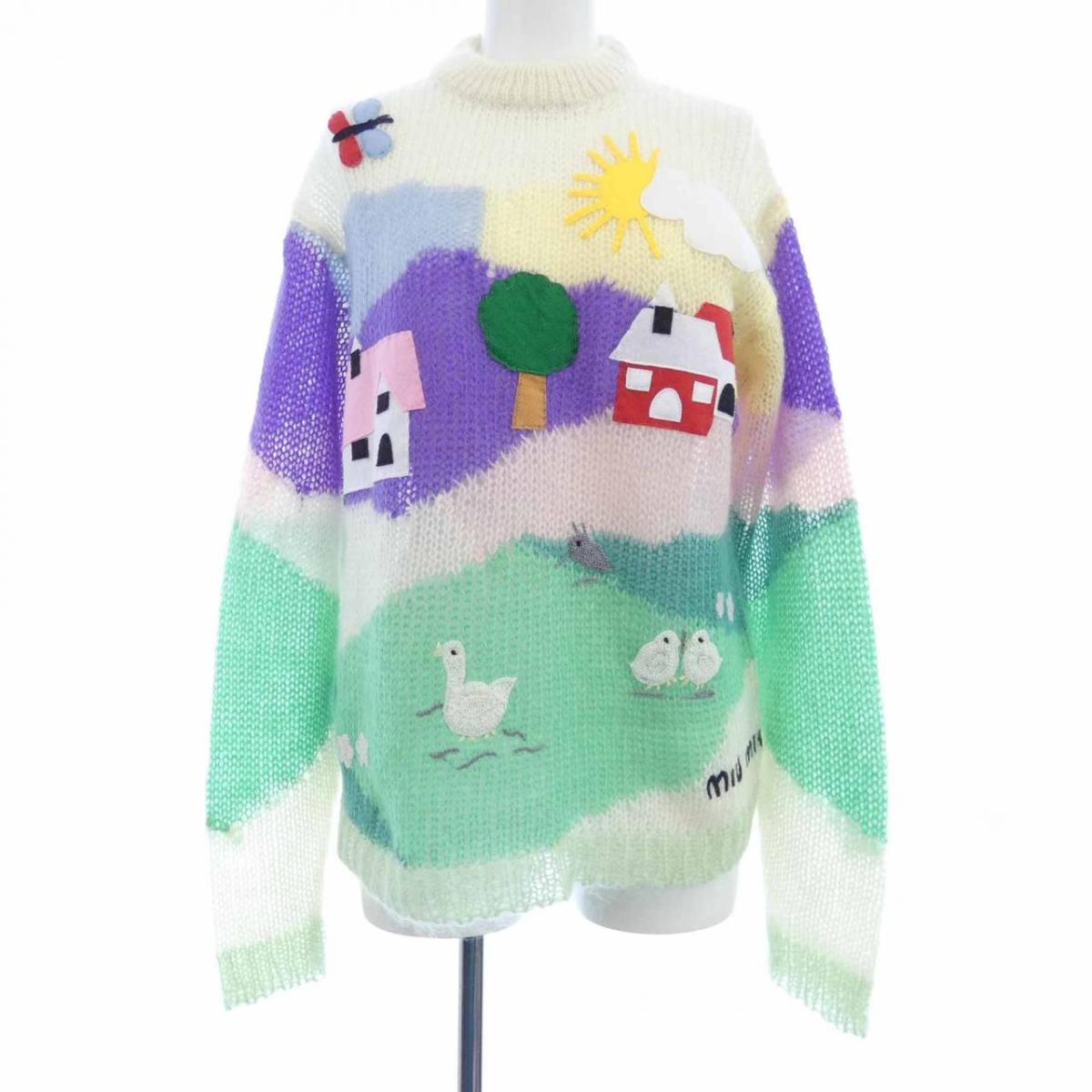 新品同様【定価25万】MIU MIU ビジュー ニット 半袖 フラワーニット 楽天市場】MIUMIU ミュウミュウ 【国内正規】MML313 パールx