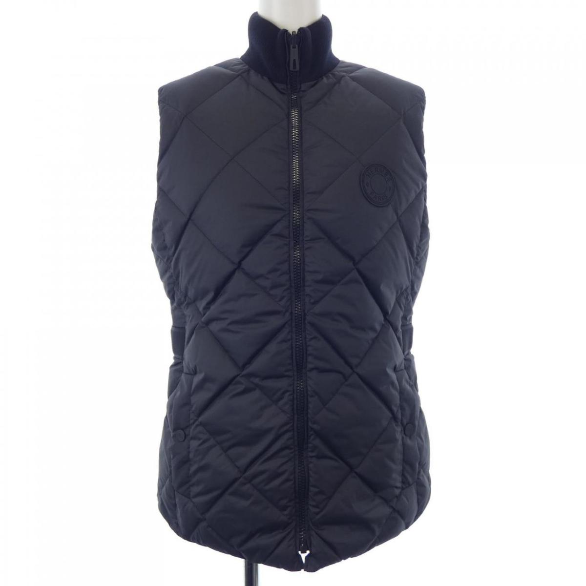 【希少】エルメス　ダウンベスト 楽天市場】HERMES エルメス ダウンベスト メンズ ラム レザー シルク