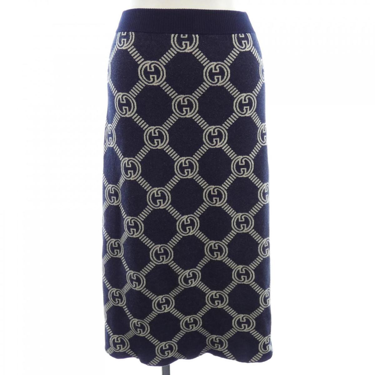 楽天市場】【グッチ】Gucci GG プリーツ ロングスカート 552669