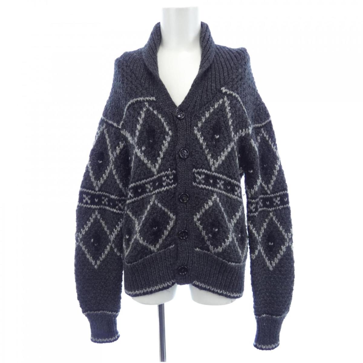 モンクレール MONCLER MONCLER GENIUS 2 1952 LUPETTO カーディガン 衣料品 トップス ウール カシミヤ レディース ベージュ系 / ホワイト系 【中古】 MONCLER - モンクレール MONCLER MONCLER GENIUS 2 1952 LUPETTO