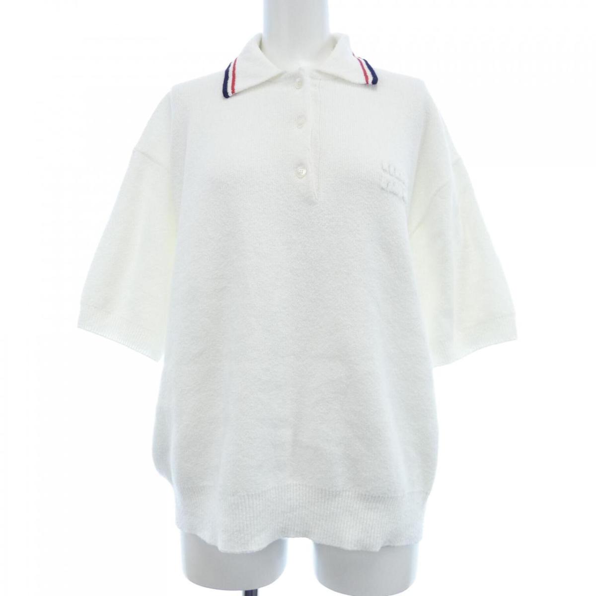 楽天市場】ミュウミュウ MIU MIU コットンピケ ポロシャツ【ネイビー