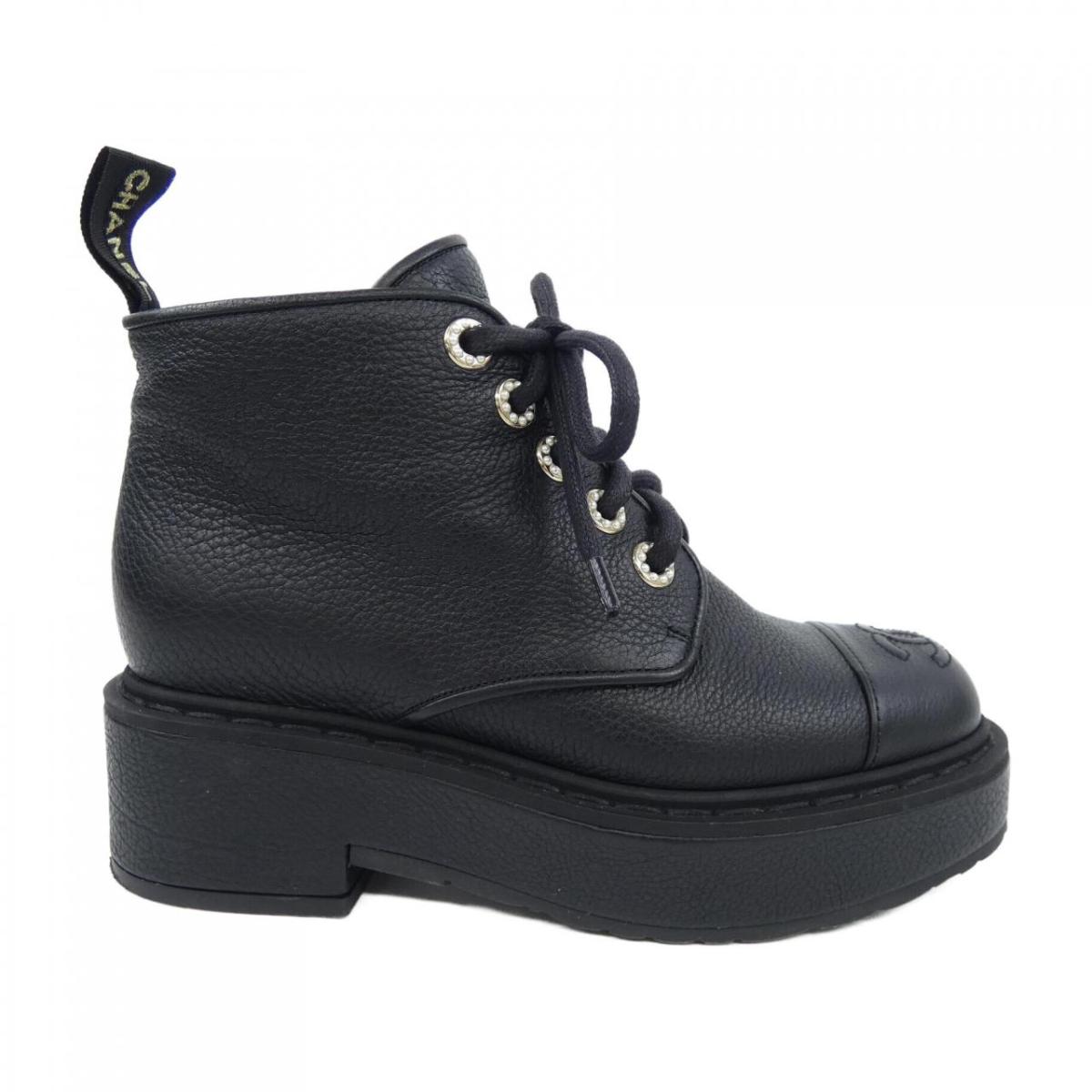 楽天市場】シャネル CHANEL レースアップ G35367Y50387 ブーツ【中古  