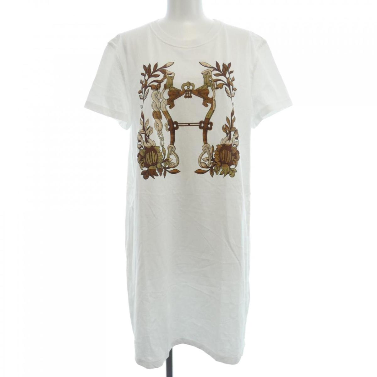 エルメス HERMES CARTOUCHE　デッラ･カヴァッレリア 4E4530DA カットワンピース【中古】 36,140円