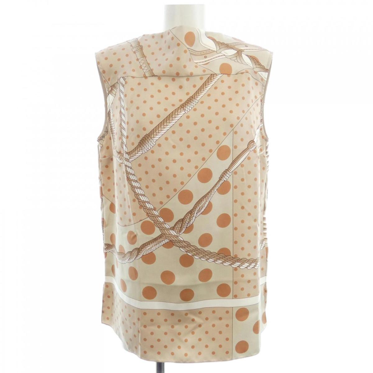エルメス HERMES CLIC-CLAC A POIS *17-7600 ツイルレーヌ トップス【中古】