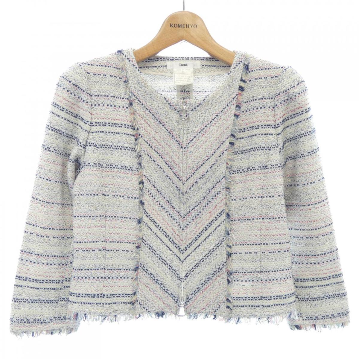 楽天市場】【ルネ】Rene マリアケント ツイード ノーカラージャケット