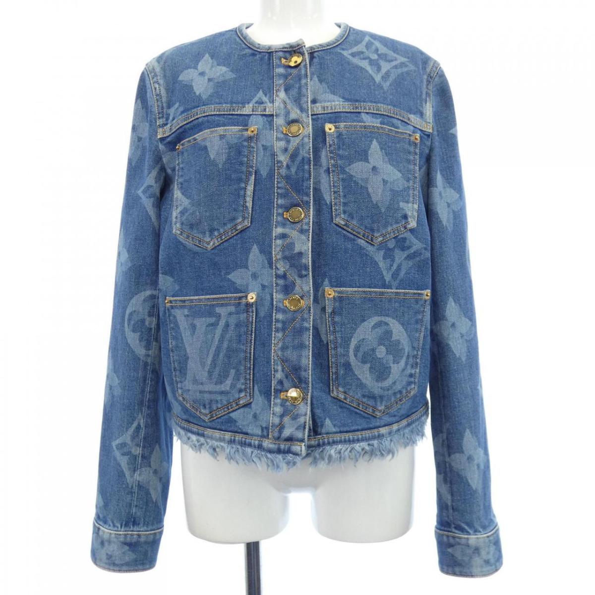 ルイヴィトン LOUIS VUITTON ジャイアントモノグラム 色合い受け答え FKJA06ZPY ジーンズ上衣【中古】 コート・ジャケット-レディースファッション