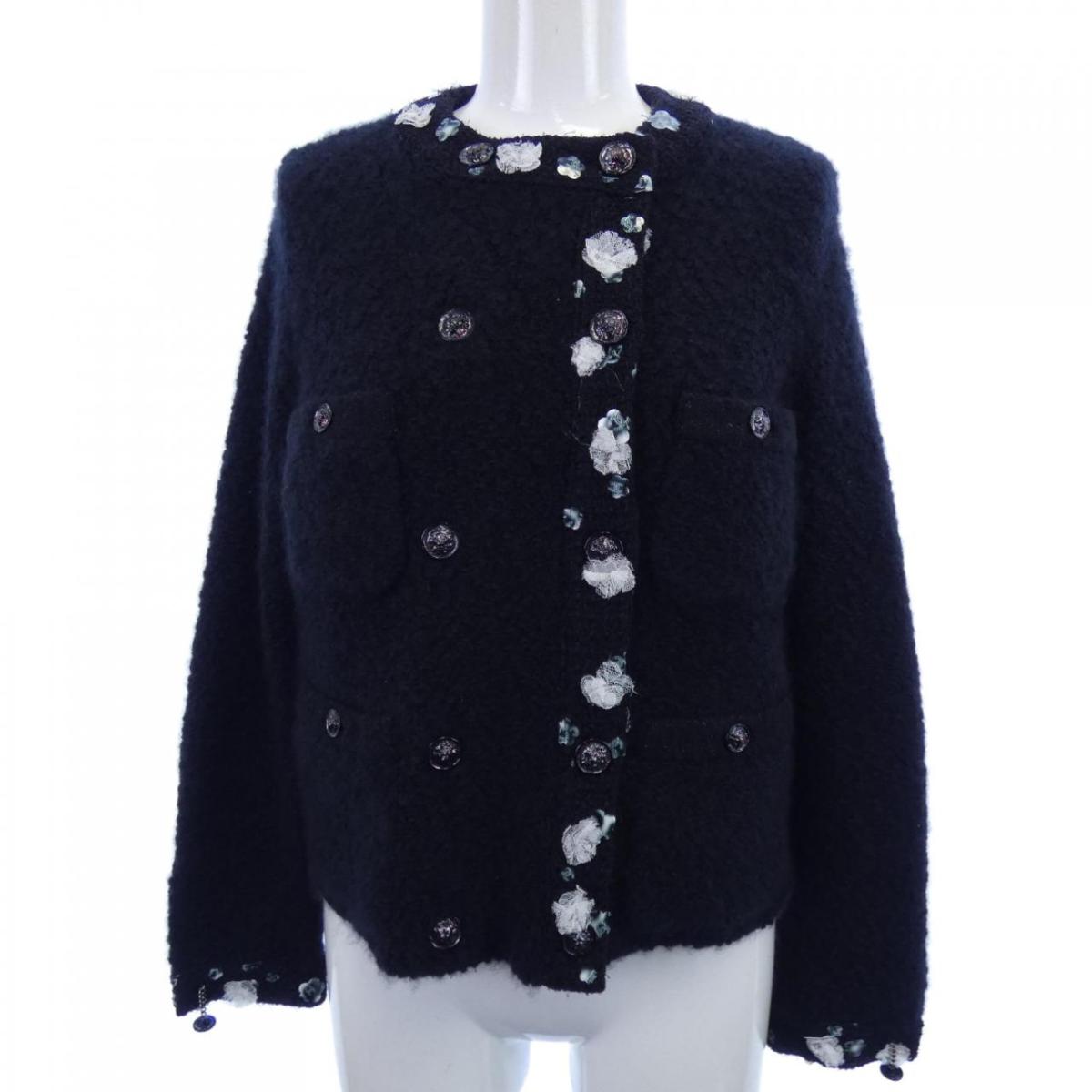 楽天市場】シャネル ジャケット リトルブラック ノーカラー コットン