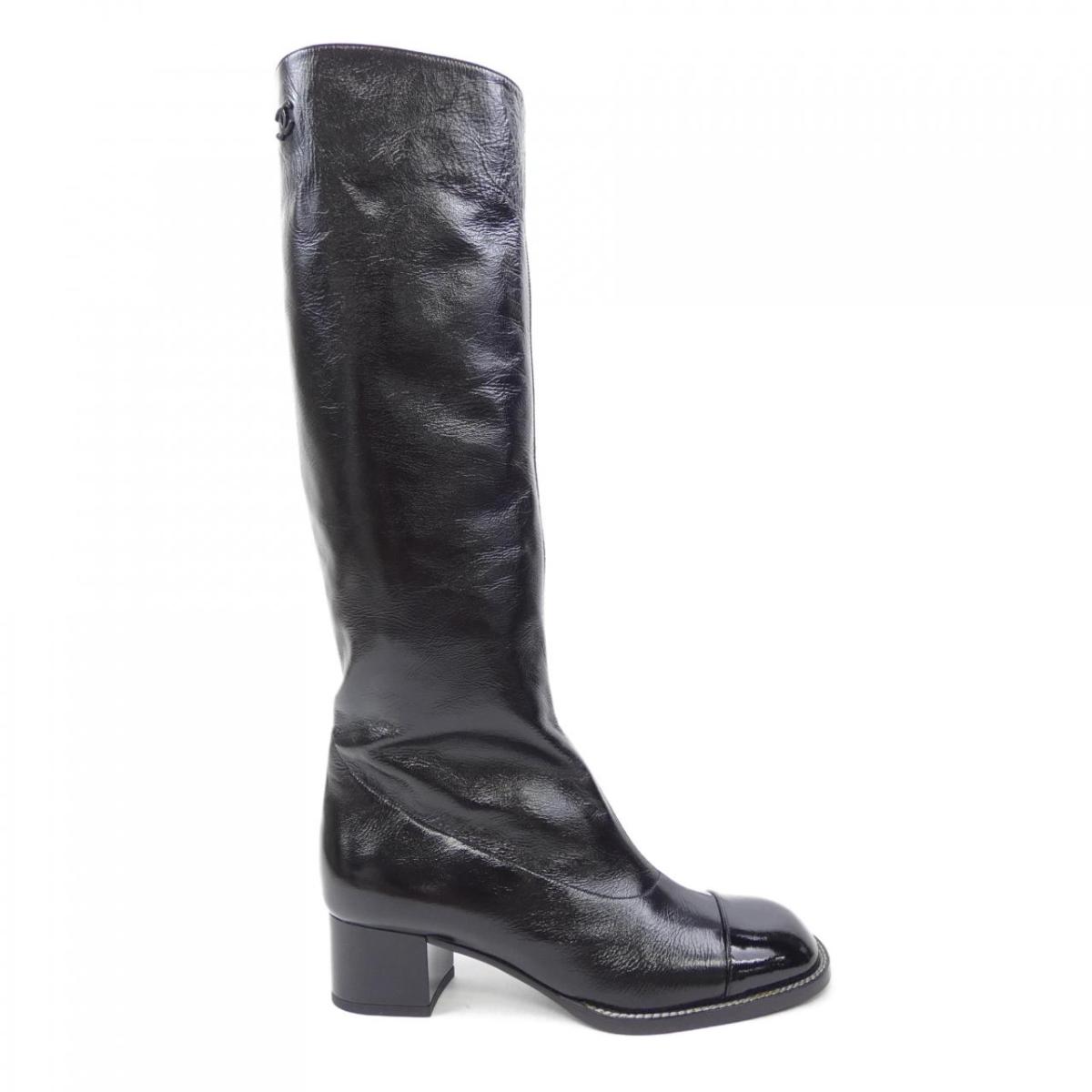 楽天市場】CHANEL High Boots ロング ブーツ ココマーク キルティング