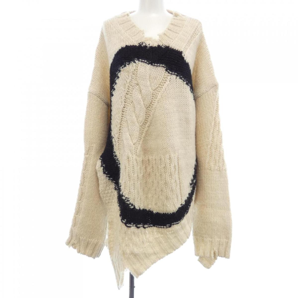 エムエムシックス サイズ:M  S62GP0077 ダメージデザイン加工オーバーサイズニット 中古 BS99 楽天市場】エムエムシックス MM6 サイズ:M S62GP0077 ダメージデザイン