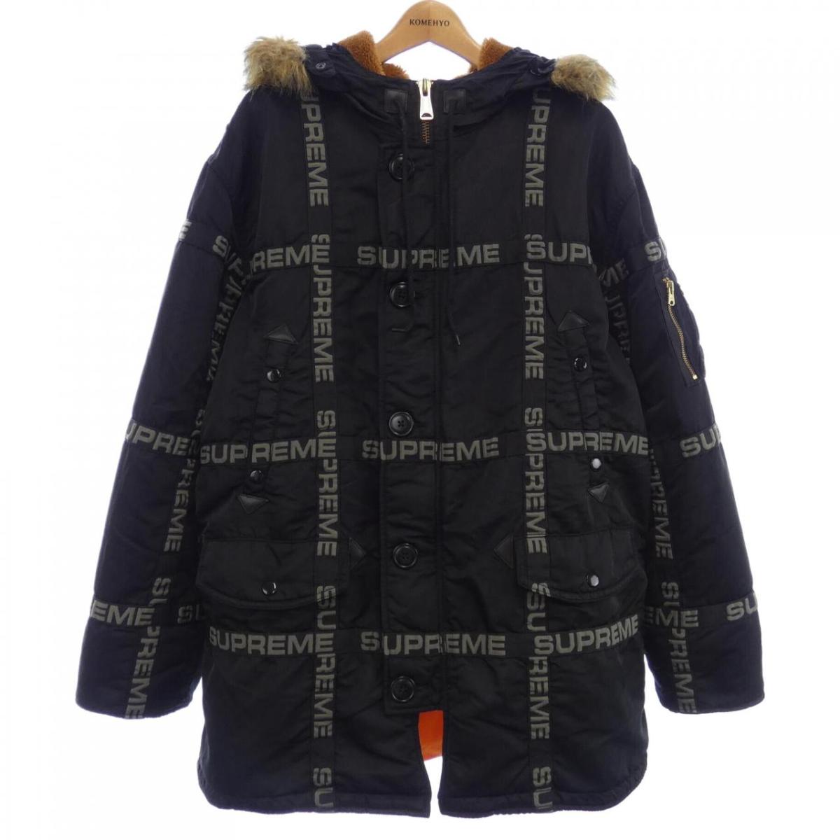 楽天市場】Supreme 18aw Logo Tape N-3B Parka Size-L シュプリーム
