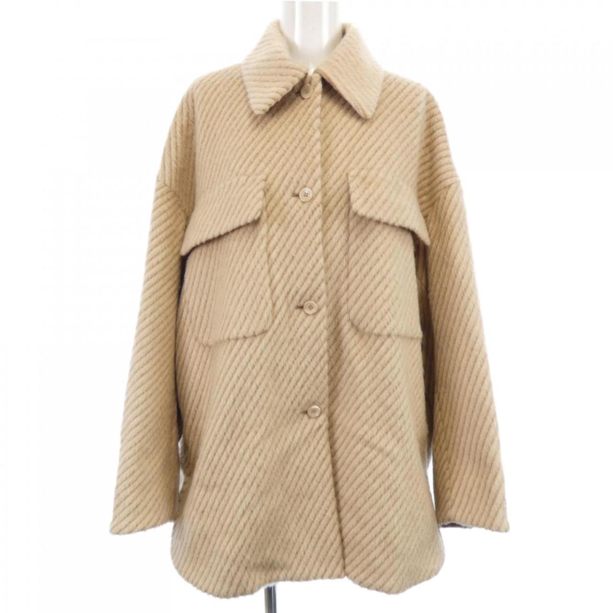 美品✨ドゥロワー　ノーカラーコットンジャケット　定価7.1万　コクーン　日本製 Drawer（ドゥロワー）の「Drawer コットンスラブノーカラージャケット